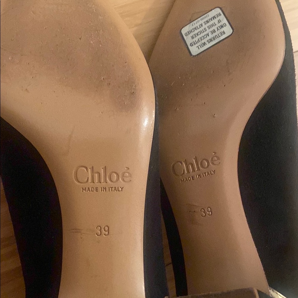 Chloe Black Flats with Gold Accents - Picture 5 of 7